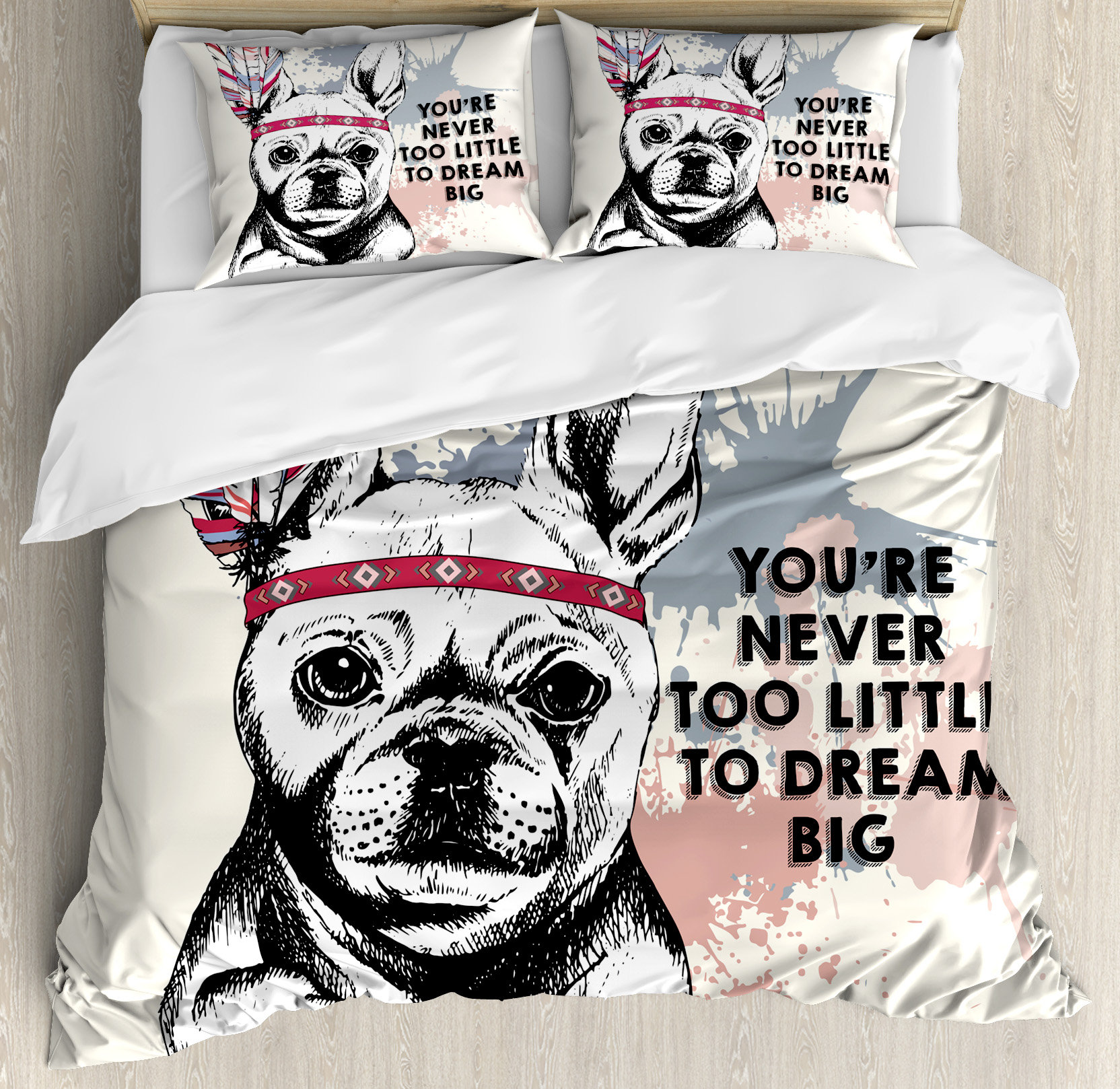 dog print duvet set