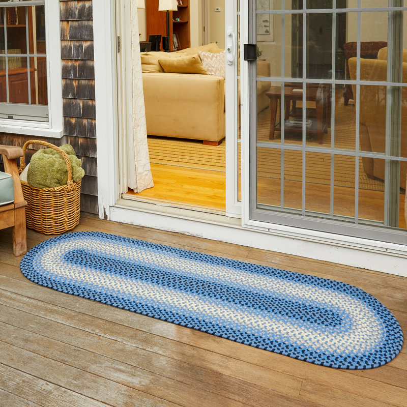 August Grove Engstrom Handmade Braided Blue Indoor Outdoor Area Rug Reviews Wayfair
