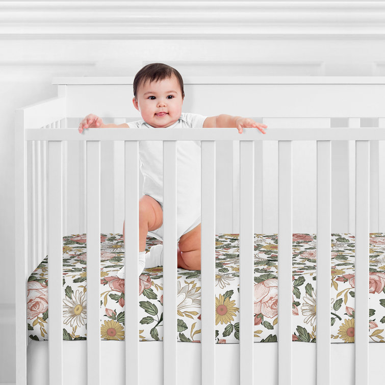 pink fitted crib sheet