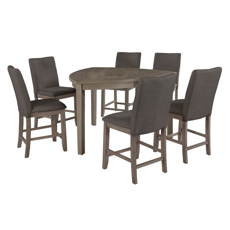 Gracie Oaks Yanis 7 Piece Dining Counter Height Dining Set Wayfair