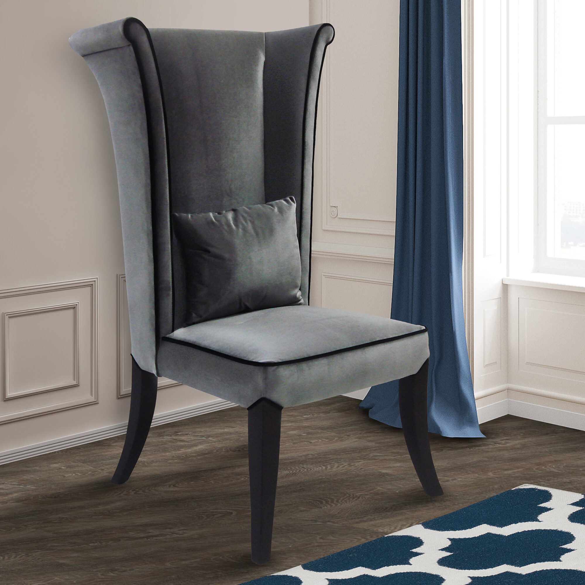 tall wingback dining chair