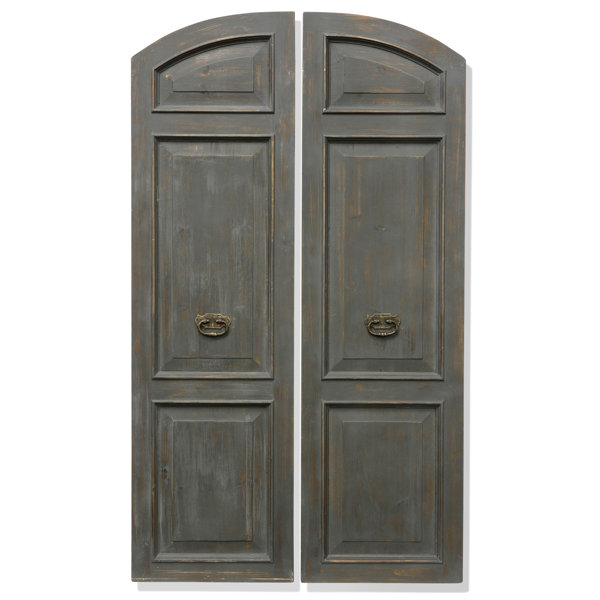Rosalind Wheeler 2 Piece Wooden Garden Gate Wall Décor Set | Wayfair