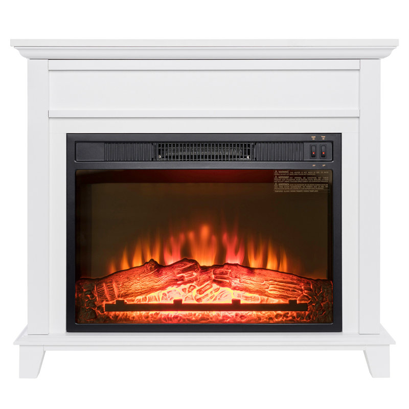 Akdy Freestanding Wooden Mantel 3d Flames Electric Fireplace