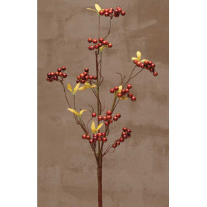 Decorative Twig Spray with Faux Berry Clusters