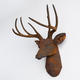 Walnut Wall Hanging Sculpture Wall Mounted Wooden Deer Stag Head DIY Assemble Art Gifts for Wall Decor