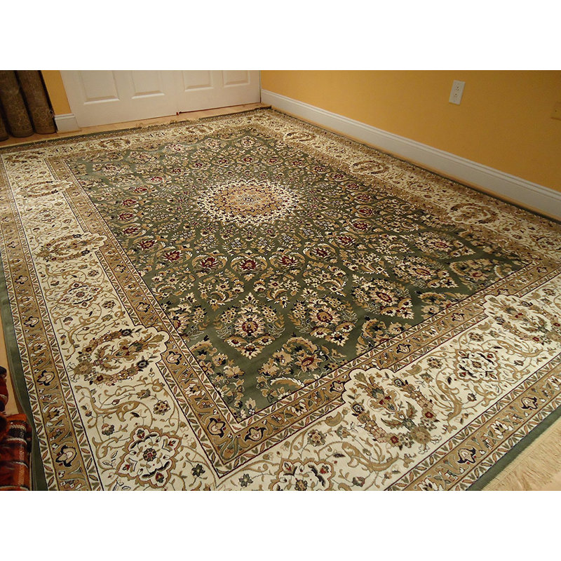 Astoria Grand Shanelle Living Room Hand Knotted Wool Green Beige Rug Reviews Wayfair Ca
