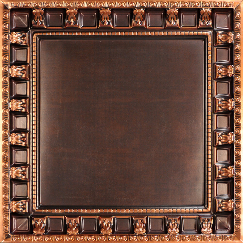 Fromplaintobeautifulinhours Parthenon 2 Ft X 2 Ft Drop In Ceiling Tile In Antique Copper Reviews Wayfair