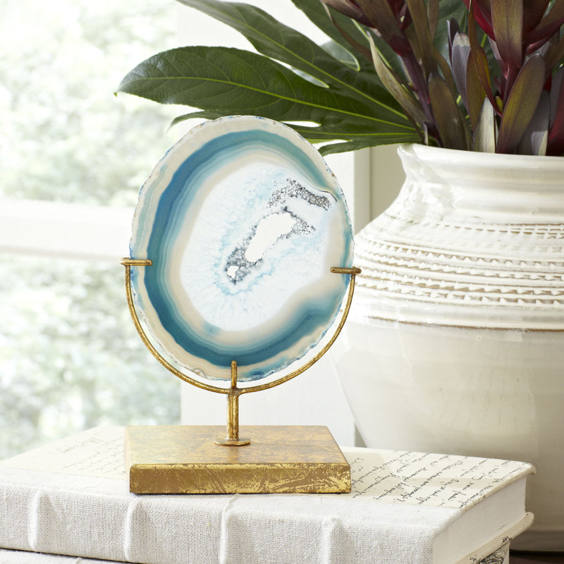 Navasota Natural Decorative Agate Decor On Stand Reviews Joss