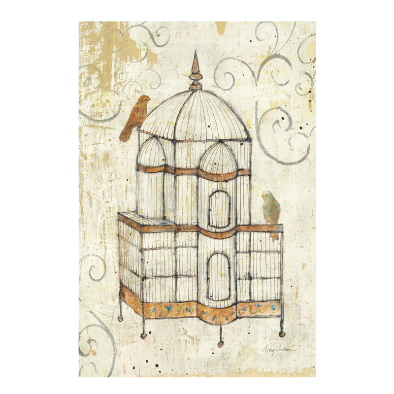East Urban Home Bird Cage I Graphic Art On Wrapped Canvas Wayfair Co Uk