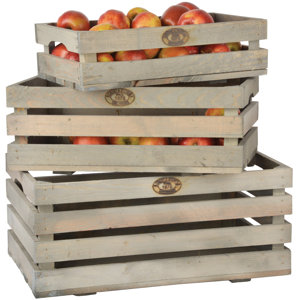 3-tlg. Obstkisten-Set Esscherts Garden aus Holz ..