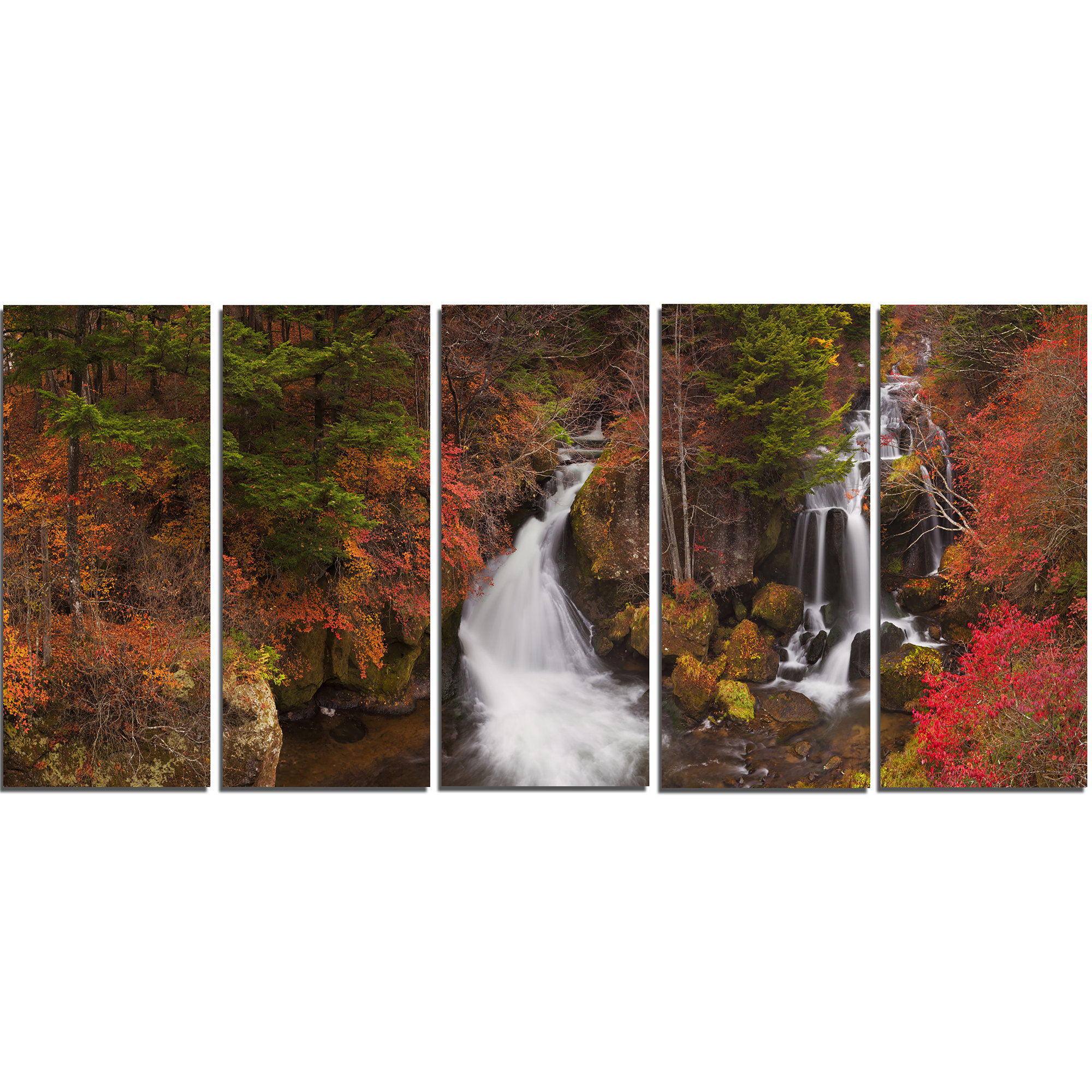 Designart Ryuzu Falls Near Nikko Japan Photographic Print Multi Piece Image On Canvas Wayfair