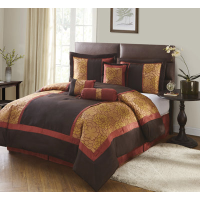 Sibyl 7 Piece Jacquard Comforter Set