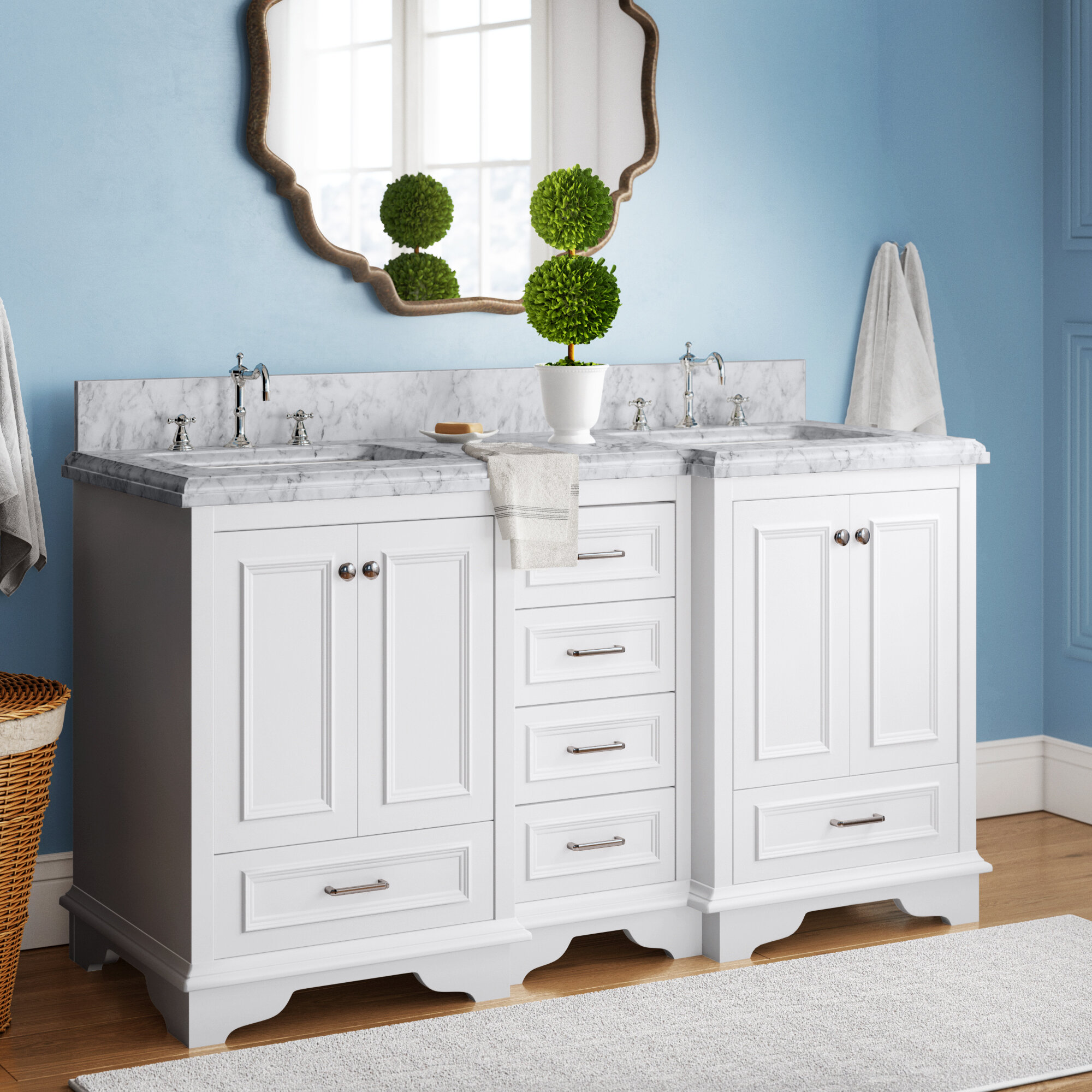 Charlton Home Grayling 60 Double Bathroom Vanity Set Reviews Wayfair