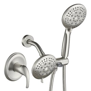 35 Spray Setting 2 in 1 Handheld Shower Heads Combo with Extra Long Stainless Steel Hose Couradric Dual Shower Head Brushed Nickel High Pressure Model 5 