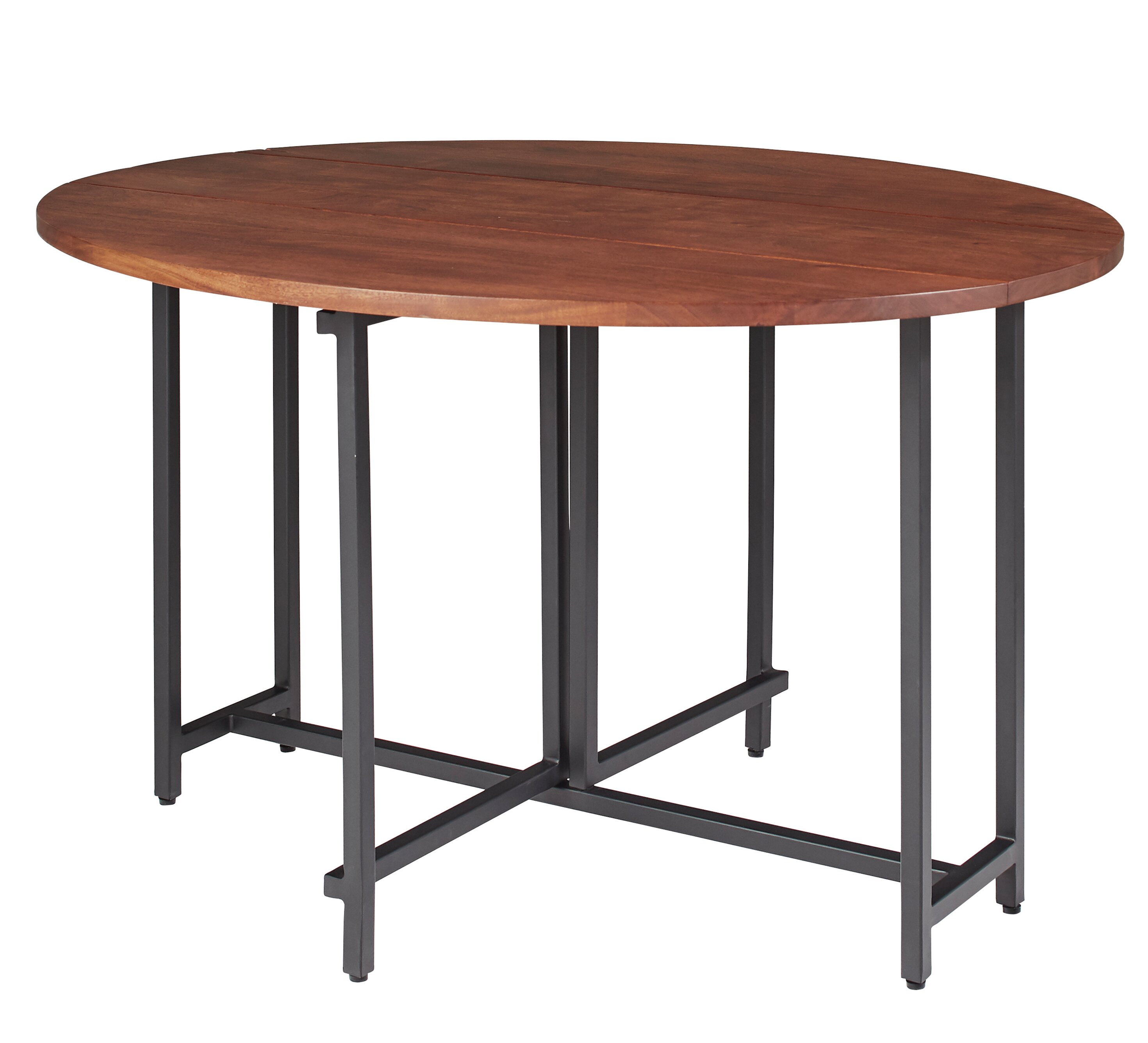 Foundry Select Numan Drop Leaf Iron Trestle Dining Table Wayfair