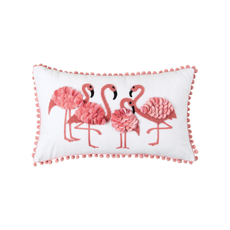 flamingo lumbar pillow