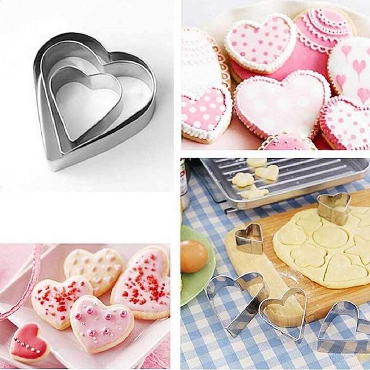 Stainless Steel Baking Pastry Tools LOVE Biscuit Mould Cake Mold Cookies Cutter 
