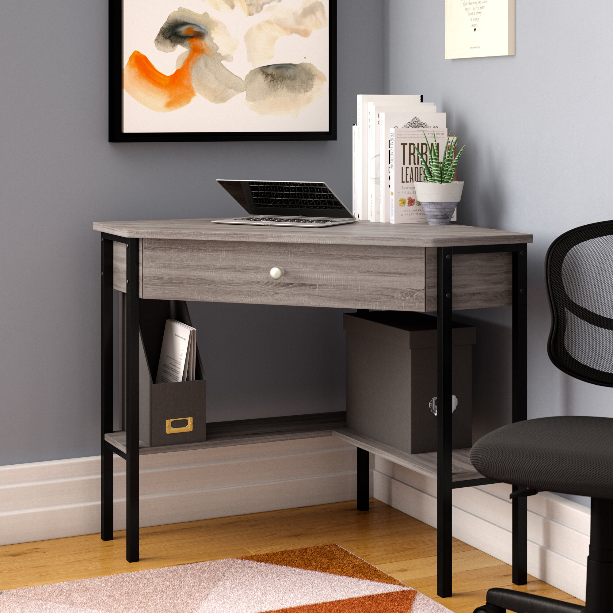 Wrought Studio Raymundo Corner Writing Desk Reviews Wayfair Ca