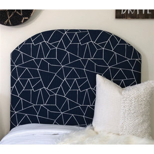 Hostetler Cut Glass Arched Twin/Twin XL Upholstered Panel Headboard by
