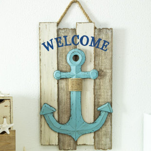Nautical Anchor Wall Decor Wayfair Wooden Nautical Anchor Welcome Wall Décor