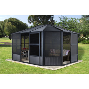 Charleston Solarium 12 Ft. W x 12 Ft. D Aluminum Permanent Gazebo