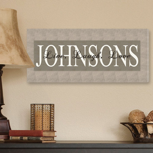 Jds Personalized Gifts Personalized Gift Live Laugh Love Textual Art On Canvas In Bold Grey Reviews Wayfair