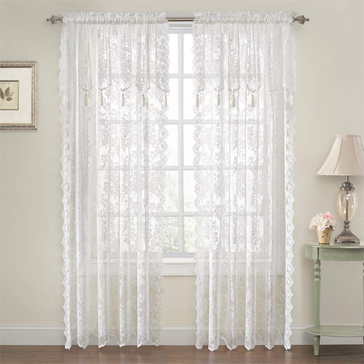 sheer lace curtains