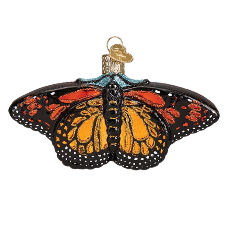 Old World Christmas Monarch Butterfly Hanging Figurine Ornament   Monarch Butterfly Hanging Figurine Ornament 