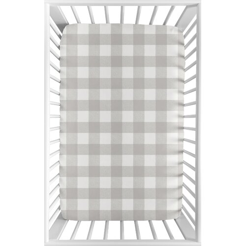 black and white buffalo check crib sheet