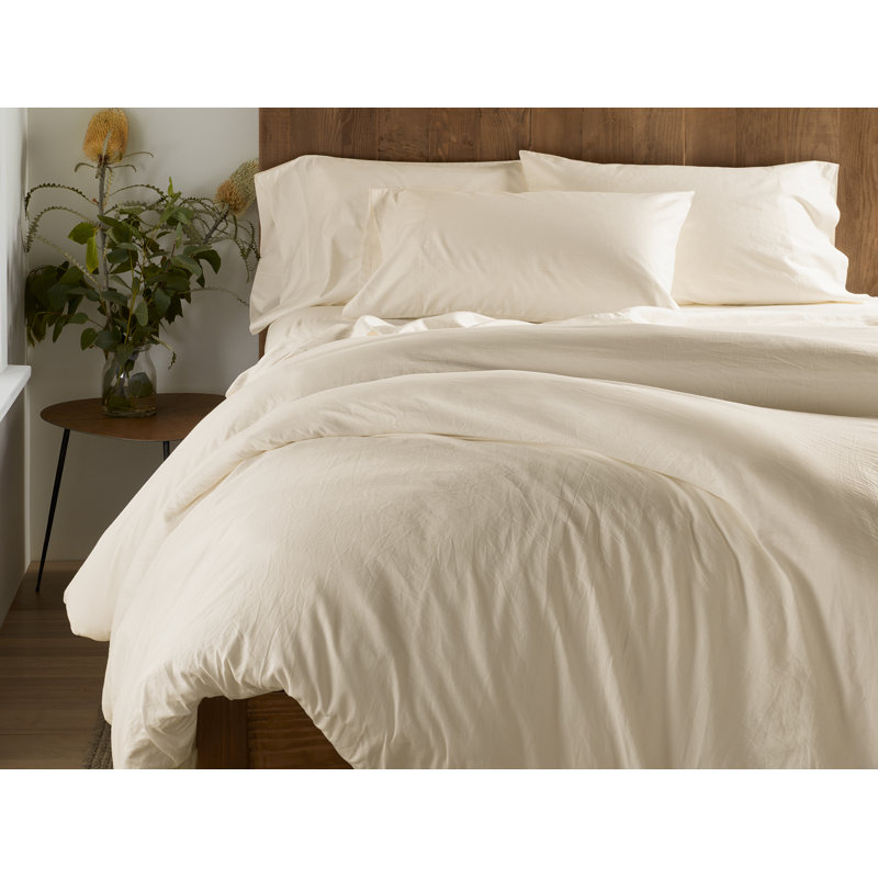 Sateen 300 Thread Count 100% Cotton Sheet Set (Color Natural, Size King)