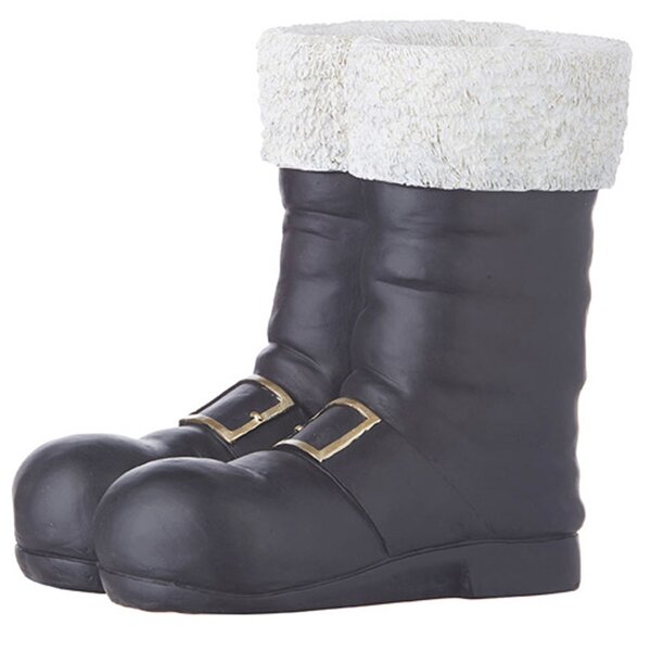 black santa boots