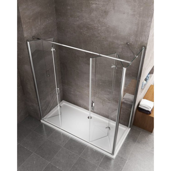 Rectangular Shower Design Ebern Designs Gravel Rectangular Shower Enclosure – 1900 x 1320 mm ...