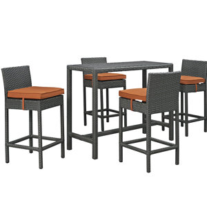Sojourn 5 Piece Bar Height Dining Set with Cushion
