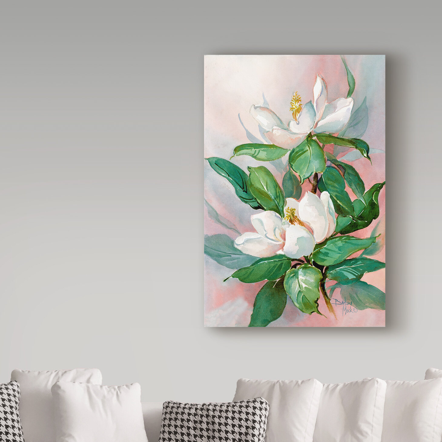 Charlton Home® Classic Magnolia By Barbara Mock - Wrapped Canvas Print ...