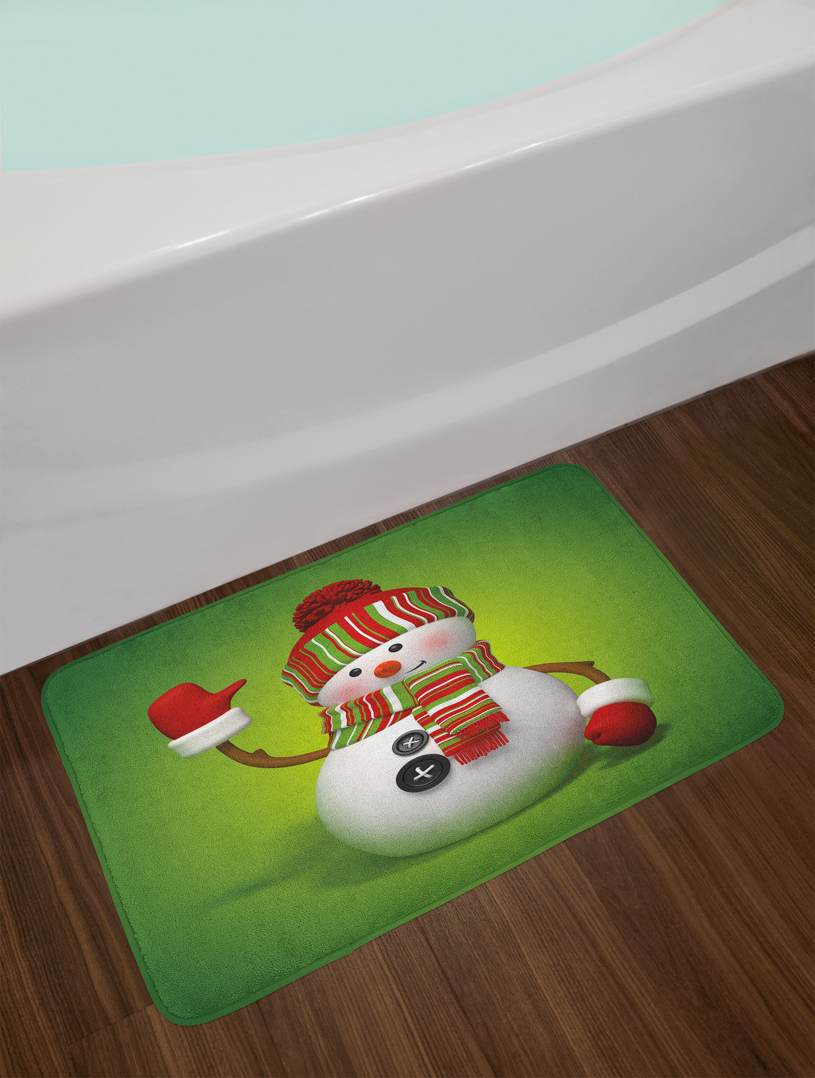 East Urban Home Ambesonne Snowman Bath Mat By 3d Style Fun