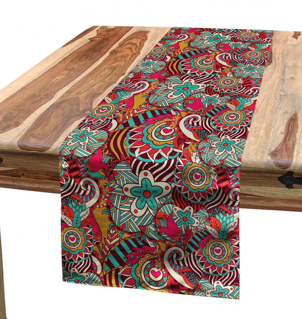 colorful table runner