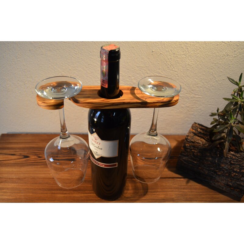 Pomegranate Solutions Olive Wood Wine Glass Holder Wayfair