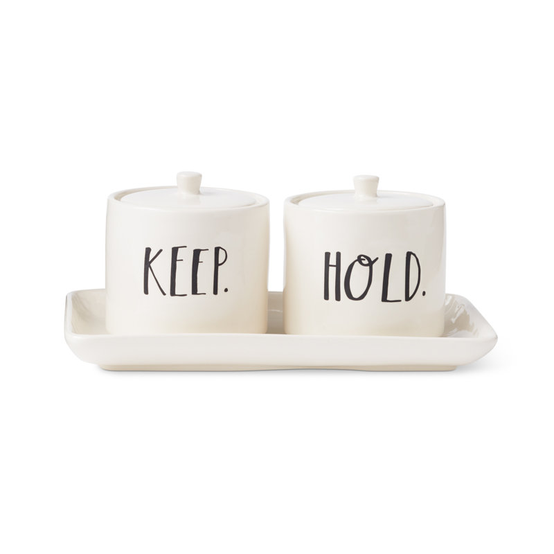Magenta Rae Dunn Stem Print Keep Hold Vanity Set Reviews Wayfair