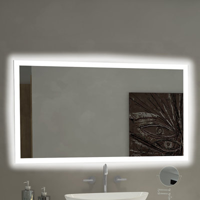 Paris Mirror Rectangle Backlit Bathroom Vanity Wall Reviews Rectangle Backlit Bathroom Vanity Wall Mirror