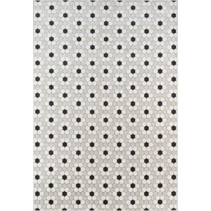 Hex Tile Gray Indoor/Outdoor Area Rug