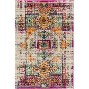 Pink Rugs You Ll Love Wayfair Co Uk Lau Celesita Modern Boho Vintage Distressed Pink Rug