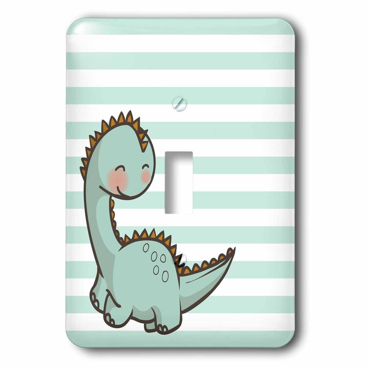 Wall Plate Cute Cartoon Dinosaurs Switch Plate Light Switch Cover Decorative Outlet Cover for Living Room Bedroom Kitchen 