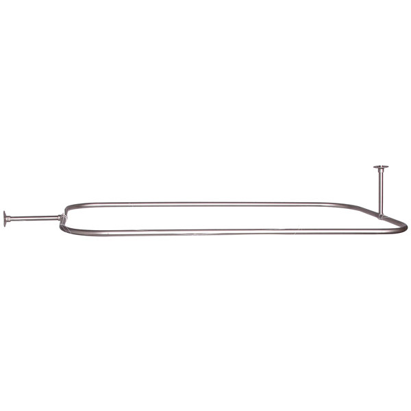 Barclay 54" L Adjustable D-Shaped Fixed Shower Curtain Rod ...