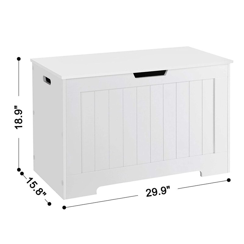 white wooden toy box