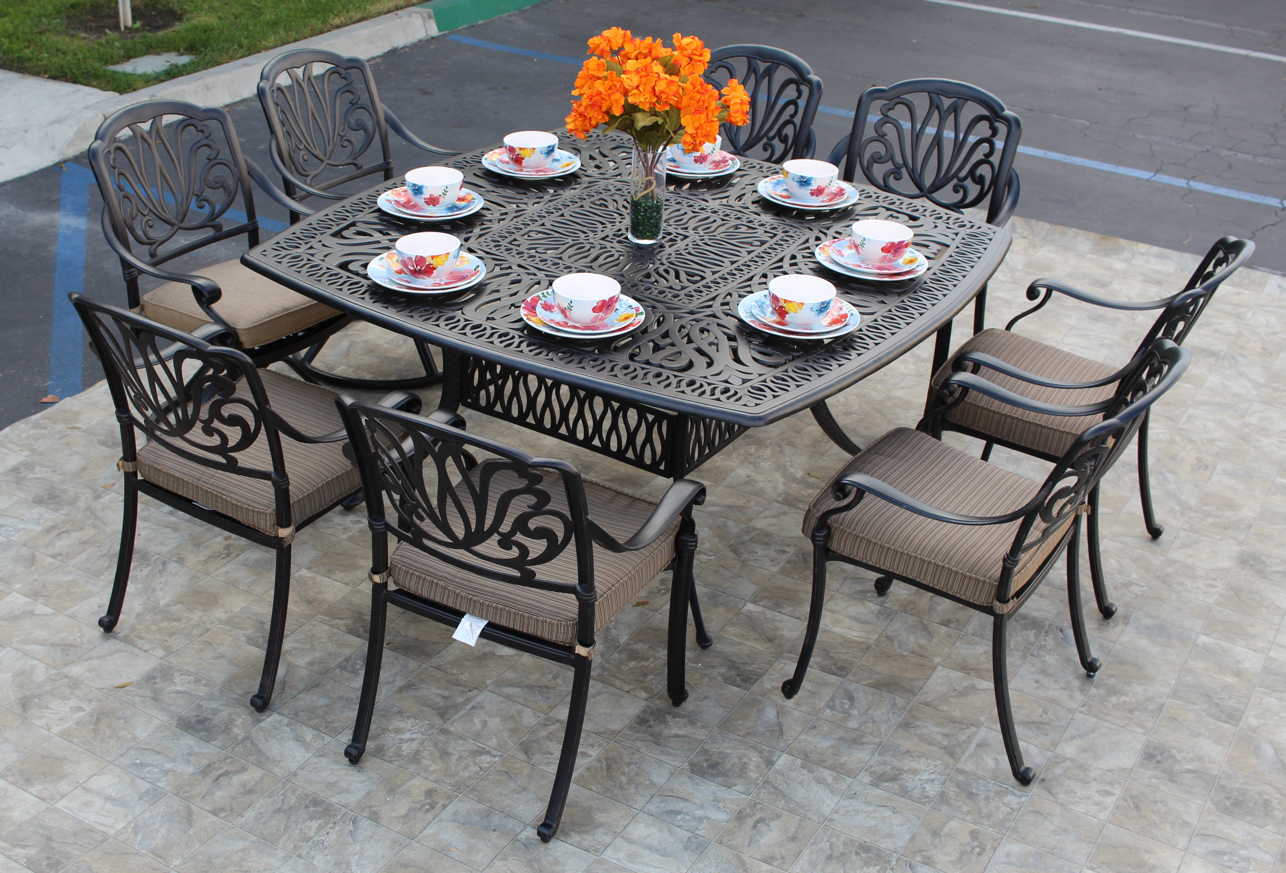 8 chair patio set