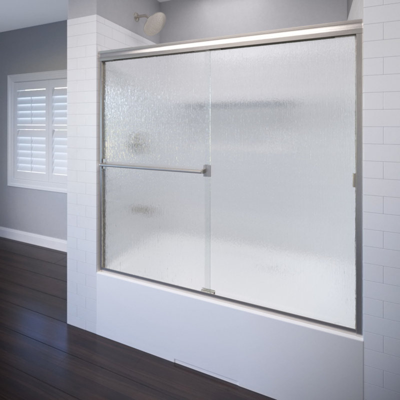 Basco Classic 56 06 W X 56 H Bypass Semi Frameless Tub Door Reviews Wayfair