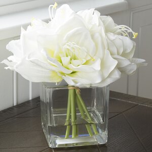 Lily Arrangement in Glass Vase