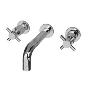 South Beach Double Cross Handle Wall Mount Vessel Sink Faucet