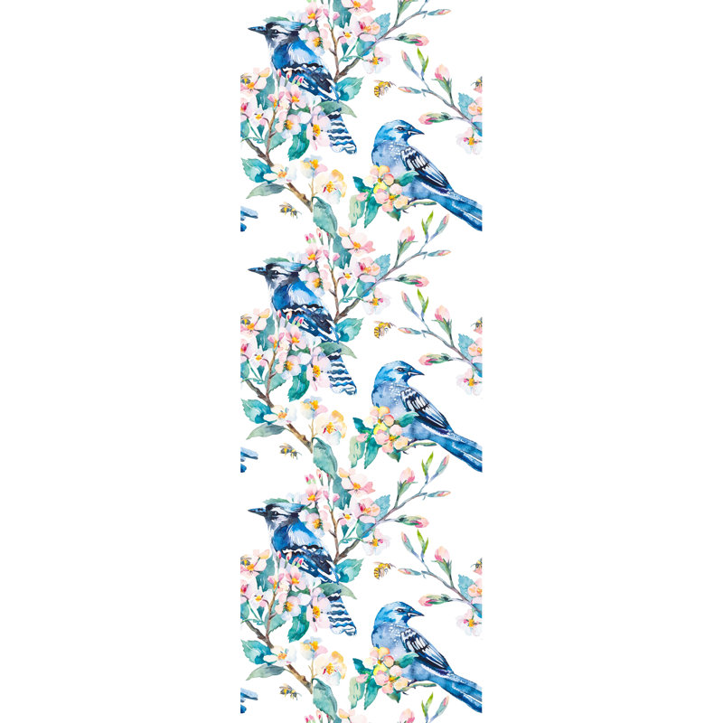 Bungalow Rose Hazelwood Removable Birds Flowering Branch 10&rsquo; L x 25" W