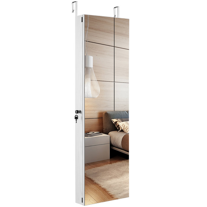 Latitude Run Jewellery Cabinet With Frameless Full Length Mirror